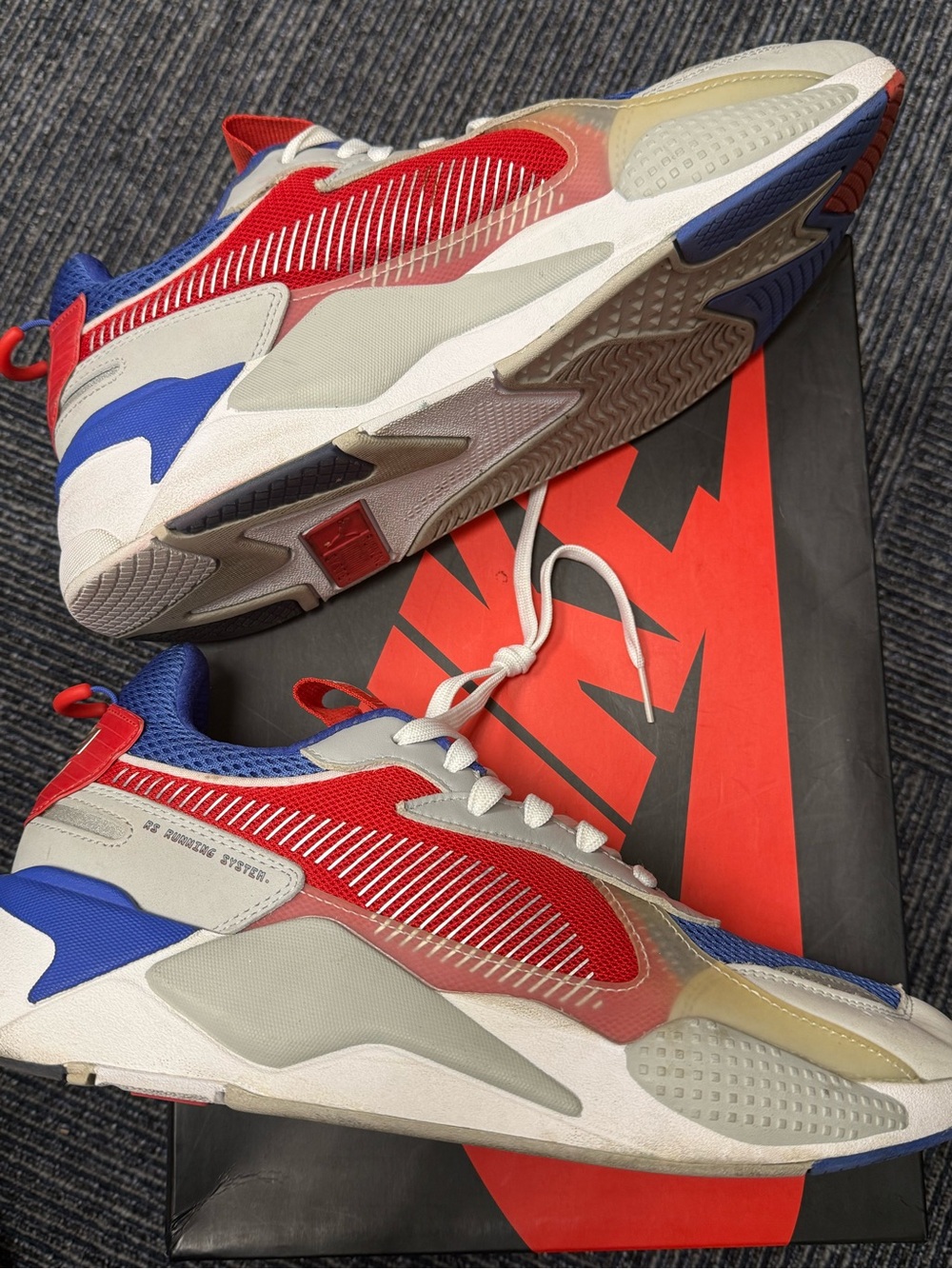 Puma RS-X Transformers Optimus Prime - Men’s Red, Blue & Gray Athletic Sneakers